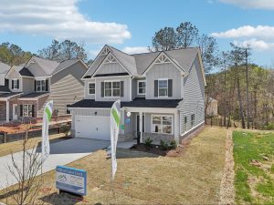 Exterior of new construction model home at The Hills at Cedar Creek by Direct Residential Communities