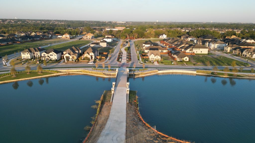 Aerial view of Solterra Texas in Mesquite, TX on Lake Ray Hubbard
