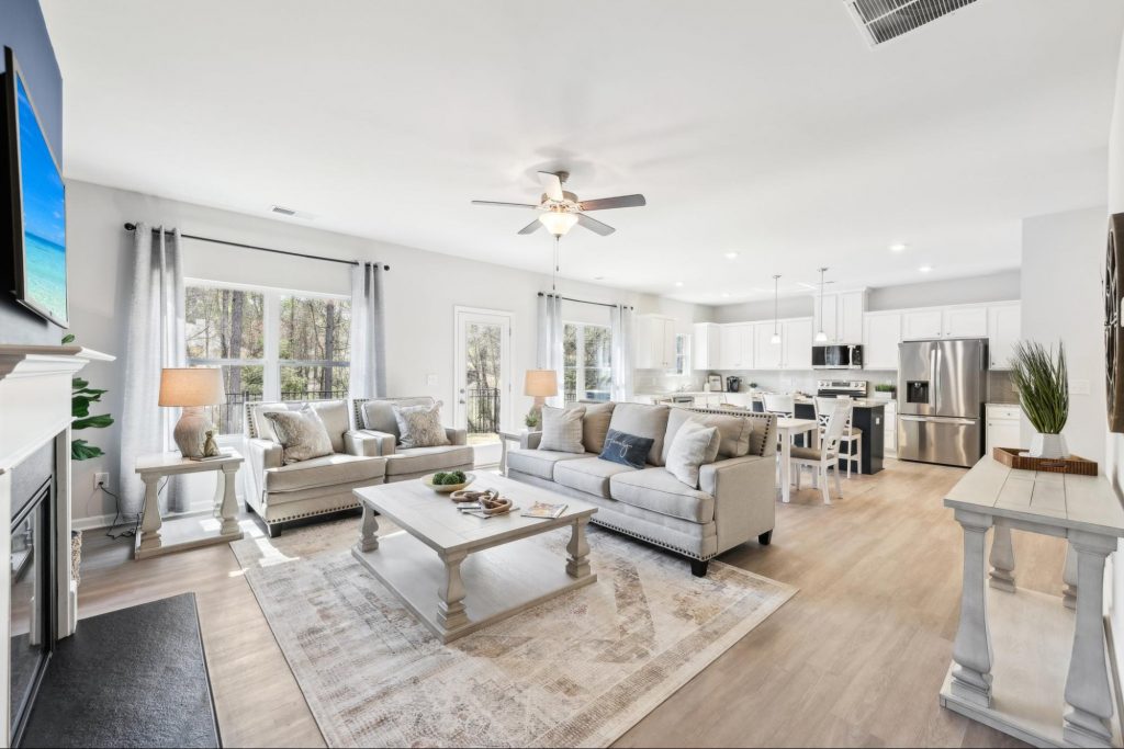 Stylish living room in a Direct Residential home in Atlanta