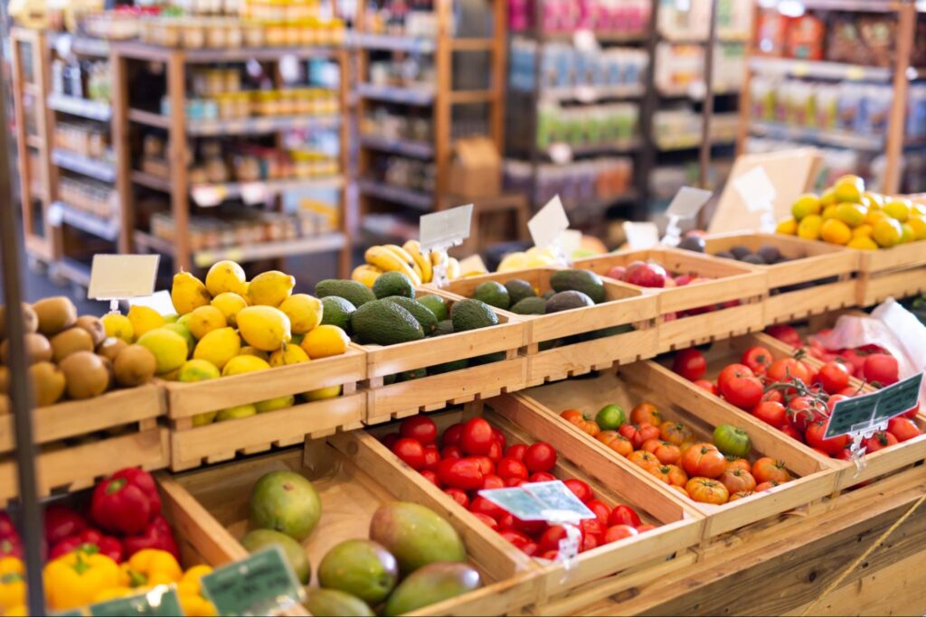 Fresh organic fruits and vegetables at a local grocery store
©BearFotos