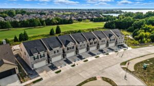 New construction townhomes for sale at Heath Golf and Yacht Club with low-maintenance exterior in Heath TX.