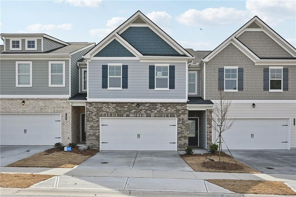 New construction townhomes in Lithonia, Georgia, at Creekside Village. 
