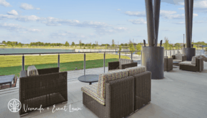 veranda overlooking the event lawn